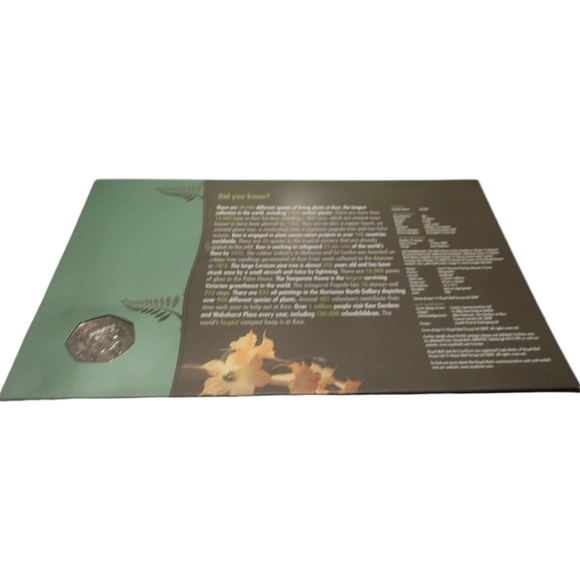 ROYAL MINT 2009 KEW GARDENS 50p In BRILLIANT UNCIRCULATED FDC, FIRST DAY COVER - Picture 7 of 7